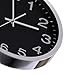 SIN&MI Wall Clock Metal Frame Glass Cover Non-Ticking Number Quartz Wall Clock 12inch Modern Quartz Design Decorative Indoor/Kitchen Black