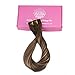 Full Shine 18 inch 9Pcs 120gram Double Weft Clip in Human Hair Extensions Balayage Ombre Remy Hair Color #4 Medium Brown Fading to #24 Highlighted Color #4 Extensions Clip