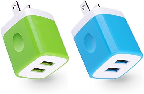 USB Wall Charger, iPhone Brick, CableLovers 2PC USB Block 2.1AMP Universal Dual Port Cube Charger brick for iPhone 7/6S/6S Plus/6 Plus/6/5S/5, Samsung Galaxy S7/S6/S5 Edge, LG, HTC, Huawei, Moto ,More