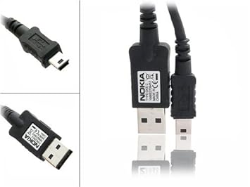 Nokia Original USB-Datenkabel DKE-2 für 3109 3500 5200 5300 5510 5700 6120 6267 6290 6300 6500s 7390 N-Gage E90. N76. N91. N9