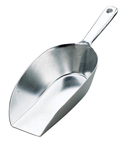 HIC Flat Bottom Multi-Purpose Food and Utility Scoop, Commercial-Grade Anodized Cast Aluminum, 10.5-Inches, 265-millimeters