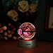 AXAYINC 3D Crystal Ball LED Night Lights Advance Laser Engraving Children's Gift (MWZZ)