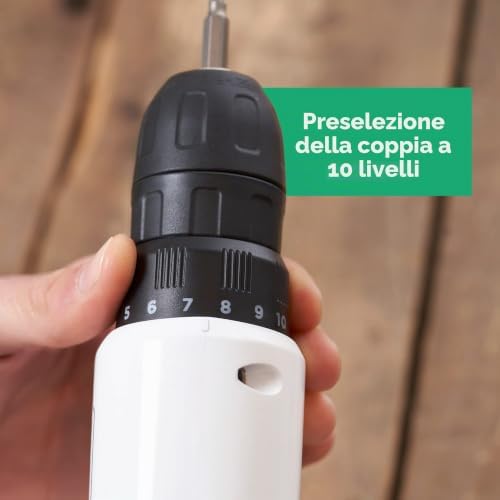 Reviva REVDD12C Trapano Avvitatore a Batteria 12V con Accessori 80 Pezzi e Cassetta Portautensili 12.5"