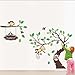 Huge Jungle Forest Monkey Climbing on Tree Monkey Wall Decal Nursery Wall Decal