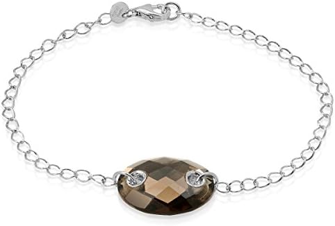 Regalia by Ulti RamosSterling Silver and Oval Briollette Quartz Bracelet 7.5"