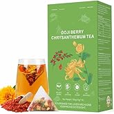 Goji Berry Chrysanthemum Tea, Dandelion Wolfberry Tea for Liver Health, Liver Detox Clear the Liver and Improve Eyesight 150g(1box,15 Bags) (1)