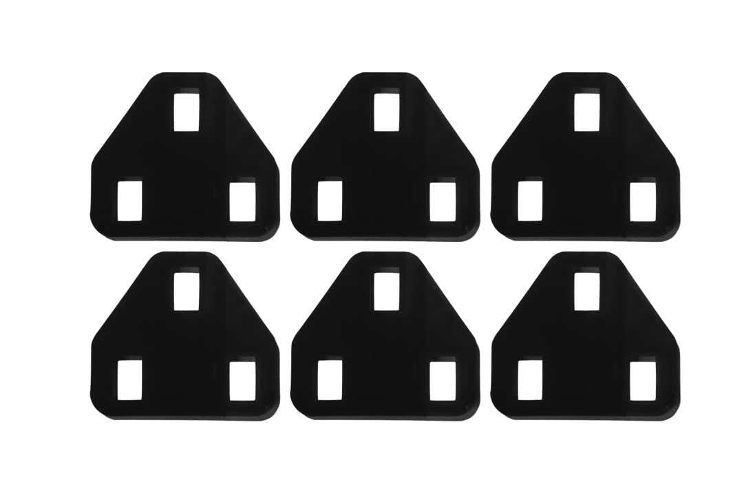 Cleat spacer for SHIMANO LOOK 6 x 1mm stackable - Black