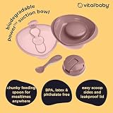 Vital Baby Nourish Power Suction Bowl & Spoon 6m+ Pink view 4