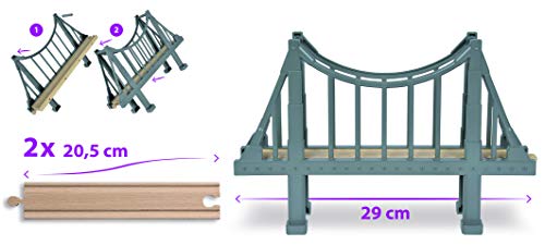 Eichhorn 195023 100001510 - Bahn, Hängebrücke, 3-tlg., enthält: Brücke, 2x Schiene, Streckenläge: 70cm, FSC 1… – Bild 5