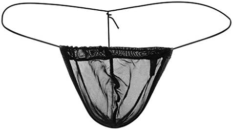 JAMZER Mens Thongs Underwear for Sex,Sexy Transparent Mini Erotic Bulge Pouch T-Back Lingerie Breifs Online Wholesale,Guys Male Sheer G String Thong