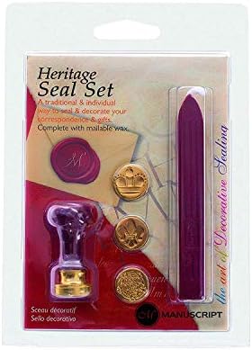 Manuscript Wax Seal Set with 3 Coin Moulds