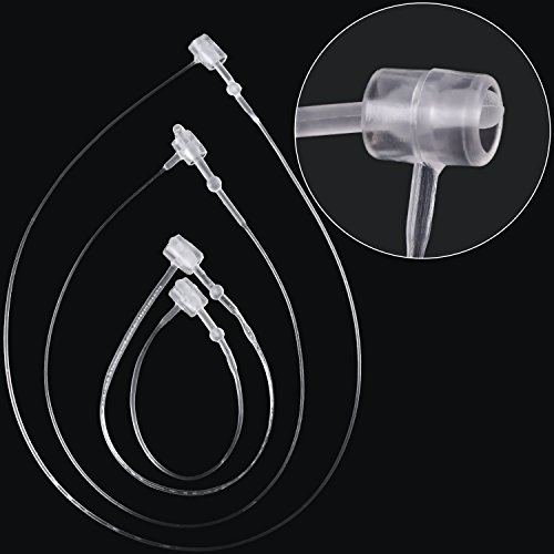2000 Pieces Plastic Tag Fastener Snap Locks Pin Security Loop, Mixed Sizes (2.5 Inch, 3 Inch, 5 Inch, 7 Inch)