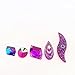 50PCS Special Effect Different Shapes Mirror AB Gems Sew On Rhinestones Faceted for Handicrafts Clothing Dress Decorations (Purple)
