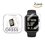 Apple Watch 38mm Tempered Glass Screen Protector, Wtbone [Full Coverage][9H Hardness] Anti-Bubble Shield Matte for Apple Watch 38mm[2 Pack]