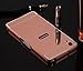 Sony Xperia XA Ultra Case, Ranyi [Mirror Series] Luxury Aluminum Metal Bumper Frame Detachable + Bling Mirror Hard Back Cover [Thin Fit & Slim] Case for Sony Xperia XA Ultra /Xperia C6 (rose gold)