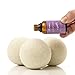 6 XL Organic Wool Dryer Balls & Lavender Essential Oil Bundle (30 mL) Reduces Drying Time - 100% Natural New Zealand Wool - Reusable Natural Laundry Ball Fabric Softener - Wool Balls for Dryer