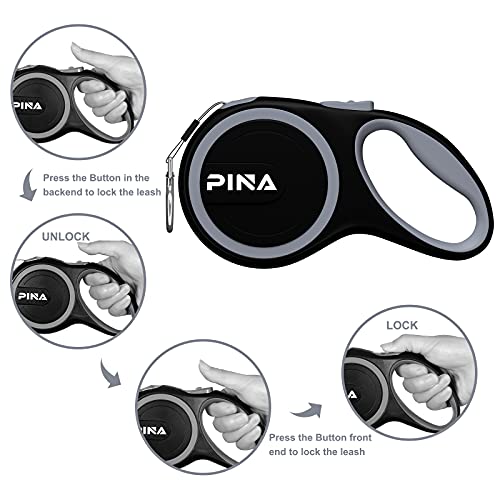 PINA Upgraded Retractable Dog Leash, Strong Anti-bite Nylon Tape,Heavy Duty Pet Walking Leash with Anti-Slip Handle,One… - Image 6