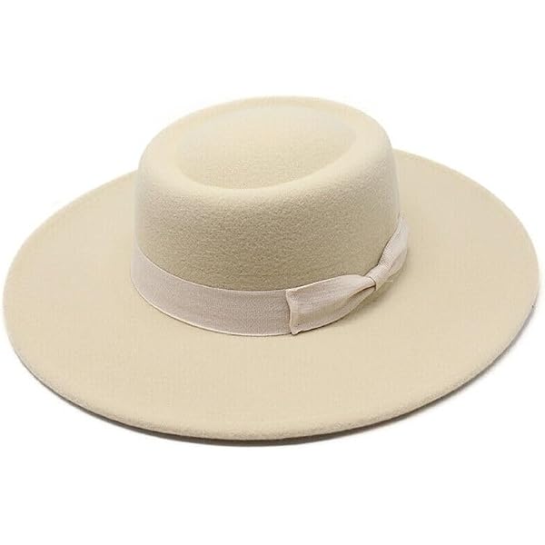 Classic Wide Brim Women Men Fedora Hat with Belt Buckle Felt  display picture 2