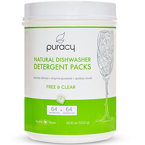 Puracy Natural Dishwasher Detergent Packs, EnzymePowered Automatic