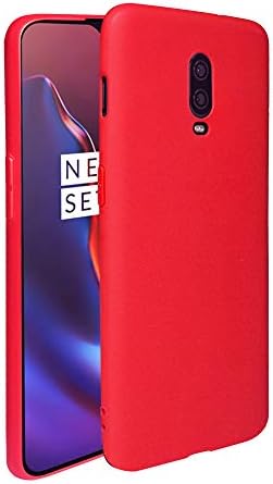 Protection Bundle for OnePlus 6T, Red TPU Case + Tempered Glass Screen Protector, Ultra Thin Matte Protective Cover for One Plus 6T (Red)
