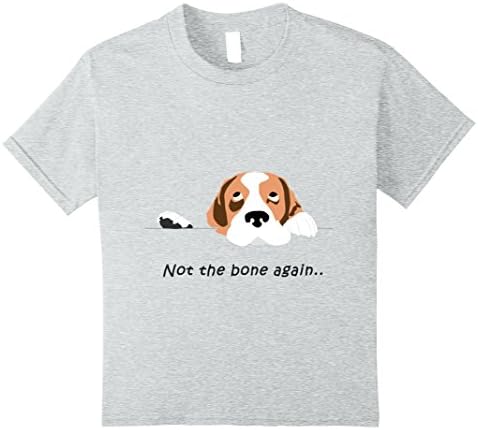 Kids Rough Mango: Cute Dog Not The Bone Again.. 12 Heather Grey