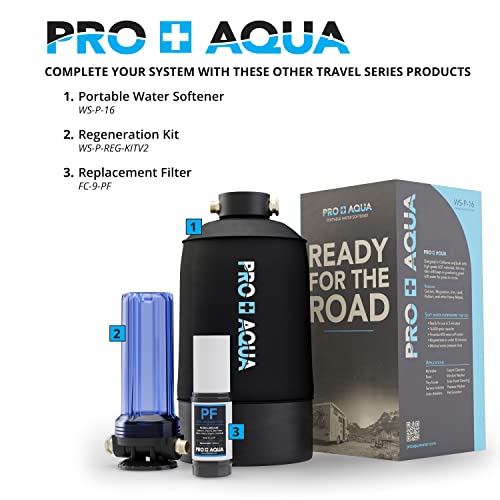 PRO+AQUA RV Water Filter and Portable Water Softener Regeneration Kit