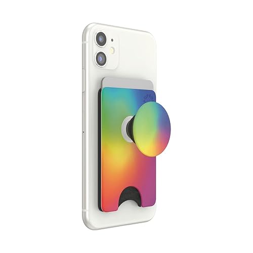 PopSockets PopWallet+ with Swappable PopTop: Phone Grip, Phone