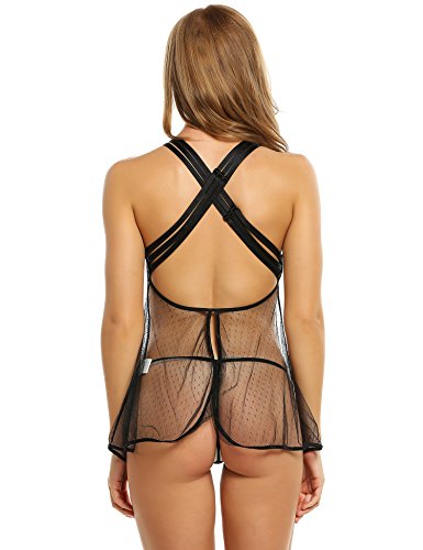 Avidlove-Women-Lace-Babydoll-Mesh-Chemise-Sleepwear-Sexy-Open-Back-Lingerie-S-XXL