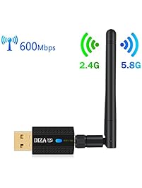 Wireless USB WiFi Adapter AC 600Mbps Dual Band 2.4G/150Mbps+5.8G/433Mbps WiFi Dongle with High-gain Antenna Complies with 802.11 b/g/n/ac Standard Supports Windows & Mac OS X System