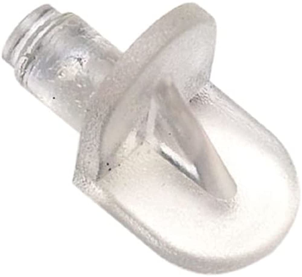 Merriway BH05495 (20 Pcs) Shelf Support Push-In Clear - Pack of 20 Pieces