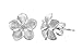 Sterling Silver Plumeria Stud Earrings