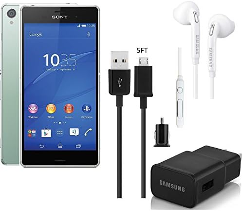 Sony Xperia Z3 D6603 - 16GB Pistachio GSM Unlocked World Smart Phone - Android "5.2inch" 20MP Cam with Car/Wall/Headset (Certified Refurbished)