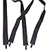 Holdup Under-Ups, Black 1 1/2 Undergarment Suspenders for Men with the X Back Style with the Patented 'No-Slip Clip'