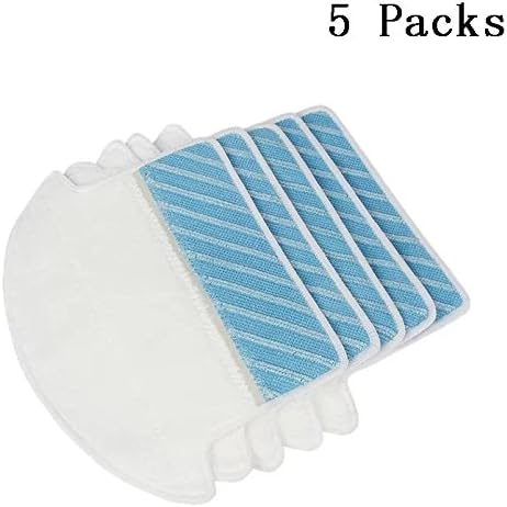 5pcs White and Blue Mop Cloth Replacement Washable Dishrag for Cleaner Accessories for 800-EG 810 830 CEN82 Vacuum Cleaner