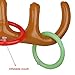 Fashionclubs Christmas Party Inflatable Reindeer Antler Hat Ring Toss Game