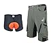 ARSUXEO Outdoor Sports MTB Cycling Shorts with Padded Green Size X-Large