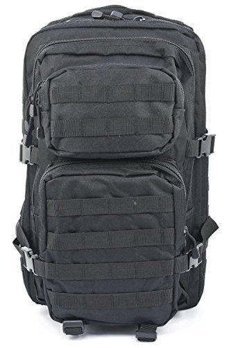 Mil-Tec Military Army Patrol Molle Assault Pack Tactical Combat Rucksack Backpack Bag 20L Black Mil-Tec Military Army Patrol Molle Assault Pack Tactical Combat Rucksack Backpack Bag 20L Black