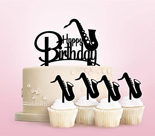 Decorations Et Accessoires De Fetes Decorations Decorations De Gateau Happy Birthday Saxophone Gateau Toppers De Mariage Joyeux Anniversaire Acrylique Decor Gateau Cake Cupcake Toppers Pour Gateau Partie Decoration 11 Pieces