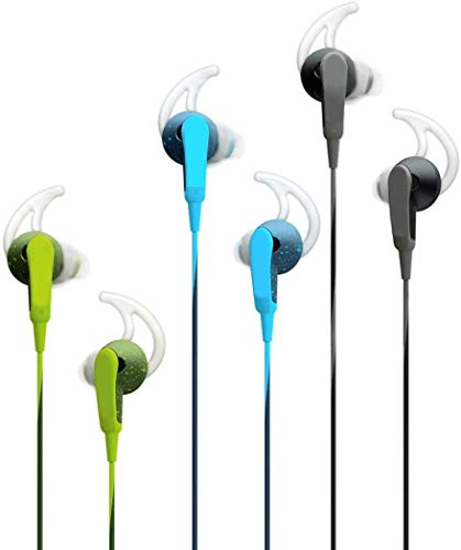 Premium Replacement Silicone Earbuds Ear Buds Tips S/M/L Eargel Isolation for Bose QuietControl 30 QC20 QC20i QC30 Soundsport SIE2 SIE2i IE2 IE3 Wireless Headphones Earphones - 3 Pairs, White