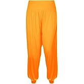 Girls Harem Pants Ali Baba Trousers Loose Casual Baggy Pant Dance Elastic Yoga Leggings Neon Flared Fancy Relaxed High Waist