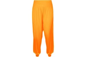 GUM & BERRIES Girls Harem Pants Ali Baba Trousers Loose Casual Baggy Pant Dance Elastic Yoga Leggings Neon Flared Fancy Relaxed High Waist