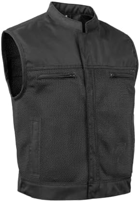 Amazon.com: Leatherick Mens Leather Motorcycle Vest | SOA Club