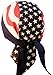 Sparkling EARTH Large US Flag - American Flag Skull Caps Doo Rags Do Rag Durag Headwrap Head Wraps SKULLIES - Made in The USA!