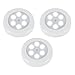 ZEEFO 3 Pack Motion Sensing Light, Battery-Powered LED Night Light Stick-on Anywhere for Hallway Basement Garage Bathroom Closet Kitchen Stairs Wall Light with 3M Adhesive Pads,Built in Magnet (White)