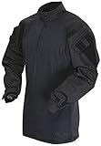 TACTICAL RESPONSE UNIFORM (TRU) 1/4-ZIP COMBAT SHIRT  Black/Black Large Regular