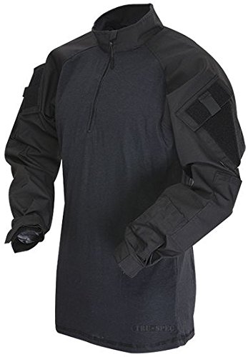 TACTICAL RESPONSE UNIFORM (TRU) 1/4-ZIP COMBAT SHIRT Black/Black X-Large Regular