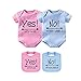 YSCULBUTOL Baby Twins Bodysuits Yes We are Twins No We are Identical Twins Bodysuit Boys Twins Clothes Baby Girls Set（pb 0-3m）