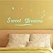 Homics Nursery Wall Decals Luminous Words Sticker at Night - Sweet Dreams - Words Glow in The Dark