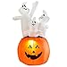 Homegear Halloween Decorations 4 Feet Inflatable Pumpkin/Ghost Combo LED Glow Light