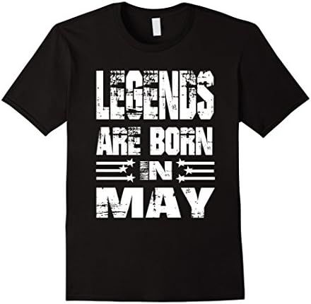Men's Legends Are Born In May T-Shirt Large Black